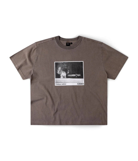 FORMER Ignite Boxy T-Shirt Washed Brown Men's Short Sleeve T-Shirts Former 