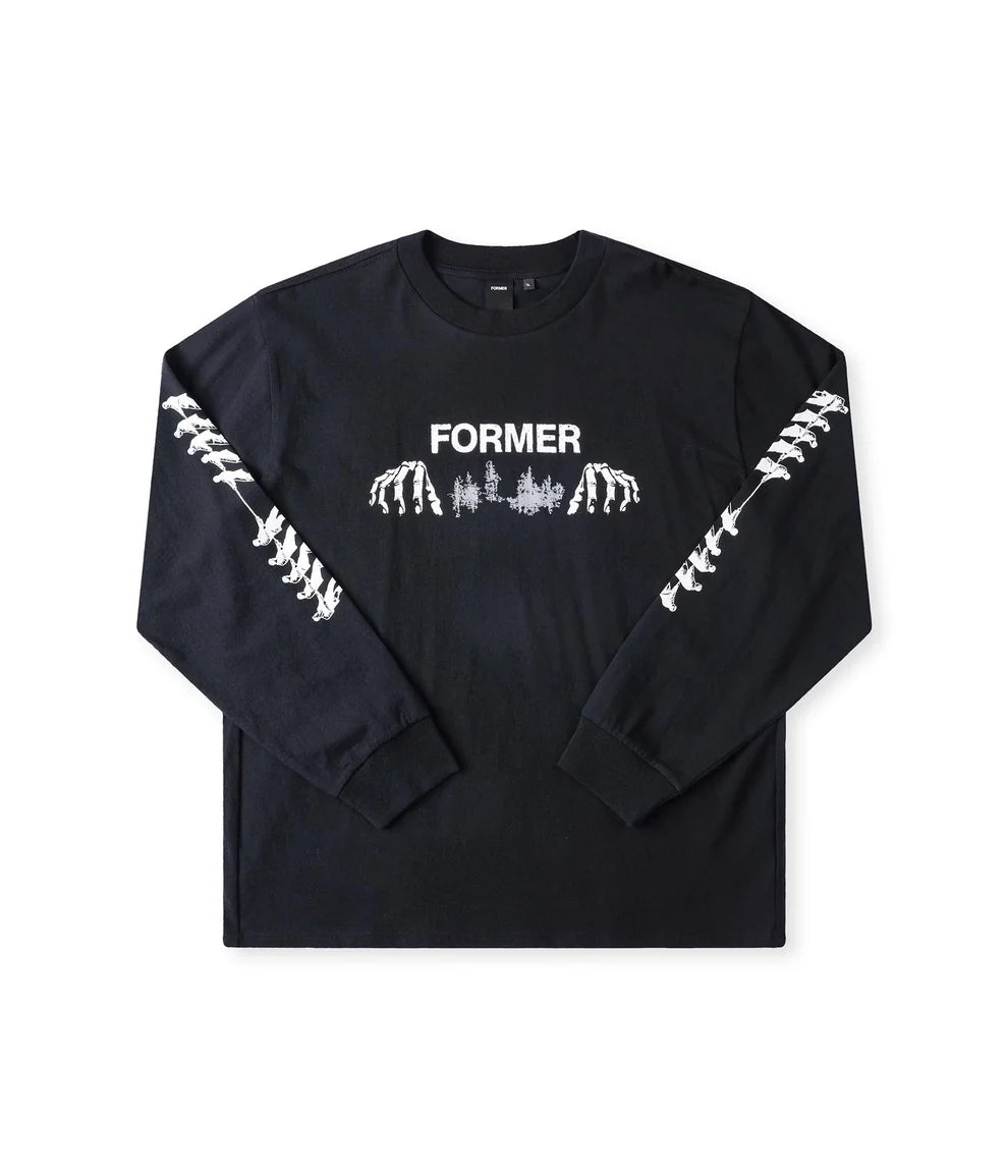 FORMER Engineered Long Sleeve T-Shirt Washed Black
