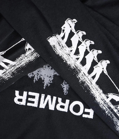 FORMER Engineered Long Sleeve T-Shirt Washed Black Men's Long Sleeve T-Shirts Former 