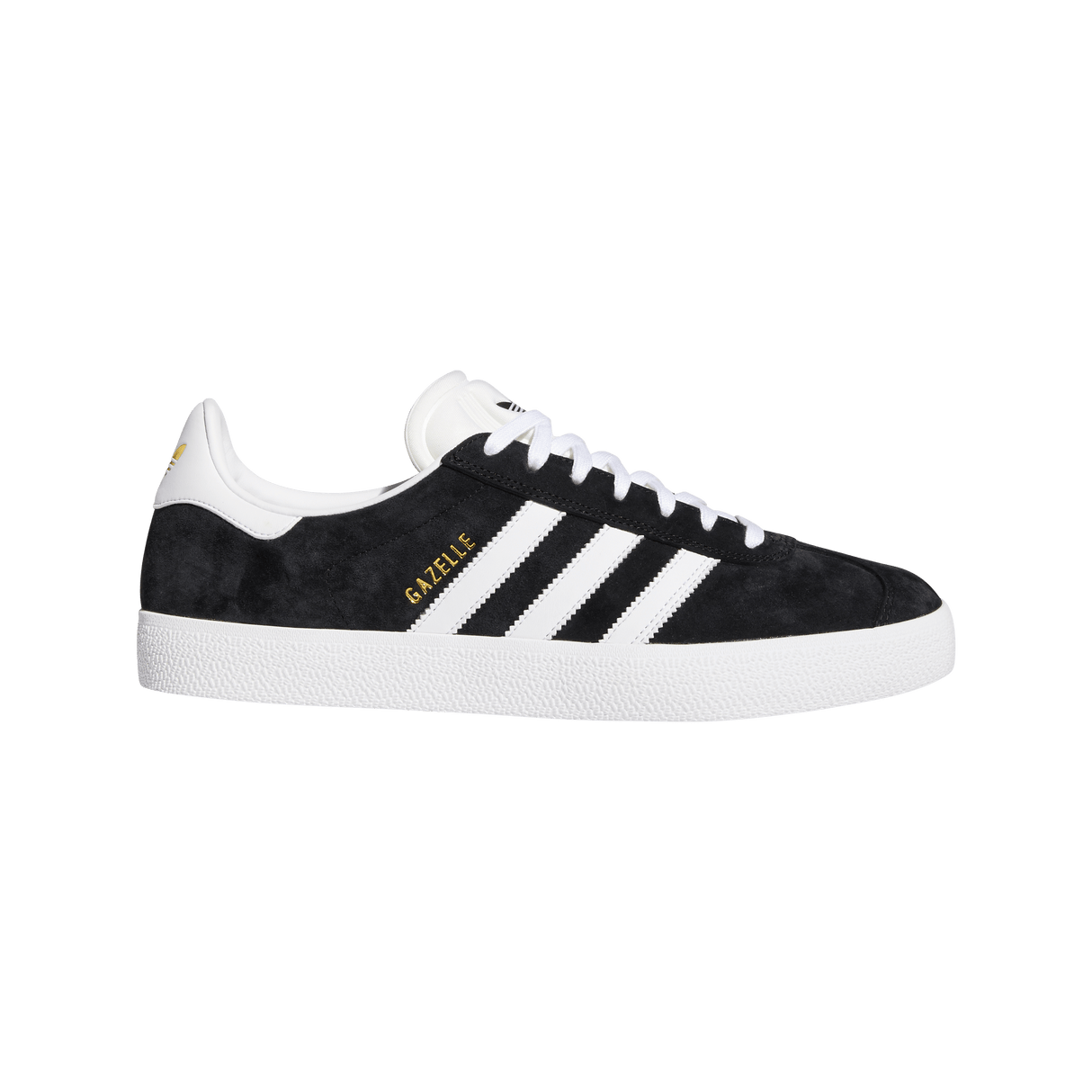 ADIDAS Women's Gazelle ADV Shoes Core Black/Cloud White/Gold Metallic Women's Skate Shoes Adidas 