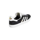 ADIDAS Women's Gazelle ADV Shoes Core Black/Cloud White/Gold Metallic Women's Skate Shoes Adidas 