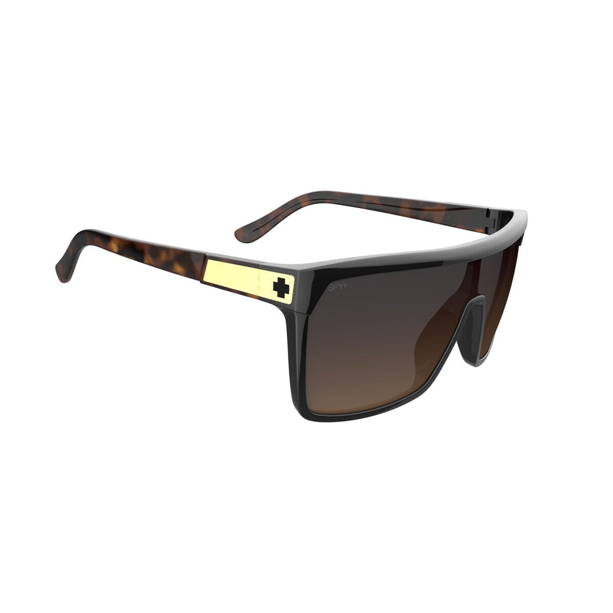 SPY Flynn Black/Honey Tort - Happy Dark Brown Fade Sunglasses Sunglasses Spy 