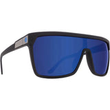 SPY Flynn Soft Matte Black - Happy Bronze Dark Blue Spectra Mirror Sunglasses Sunglasses Spy 