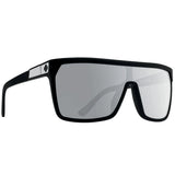 SPY Flynn Soft Matte Black - Happy Gray Green With Silver Mirror Polarized Sunglasses