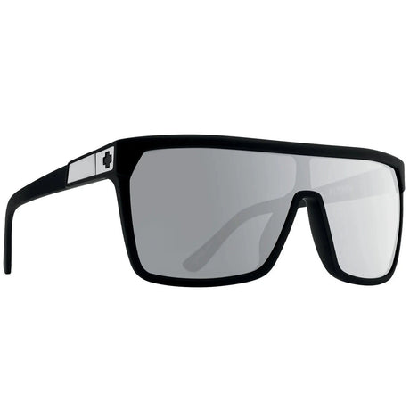 SPY Flynn Soft Matte Black - Happy Gray Green With Silver Mirror Polarized Sunglasses Sunglasses Spy 