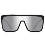 SPY Flynn Soft Matte Black - Happy Gray Green With Silver Mirror Polarized Sunglasses