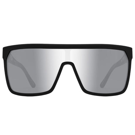 SPY Flynn Soft Matte Black - Happy Gray Green With Silver Mirror Polarized Sunglasses Sunglasses Spy 