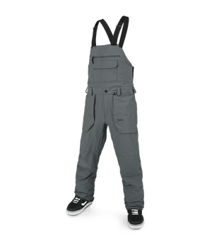 VOLCOM Roan Bib Overall Snowboard Pants Dark Grey 2024 Men's Snow Bib Pants Volcom 