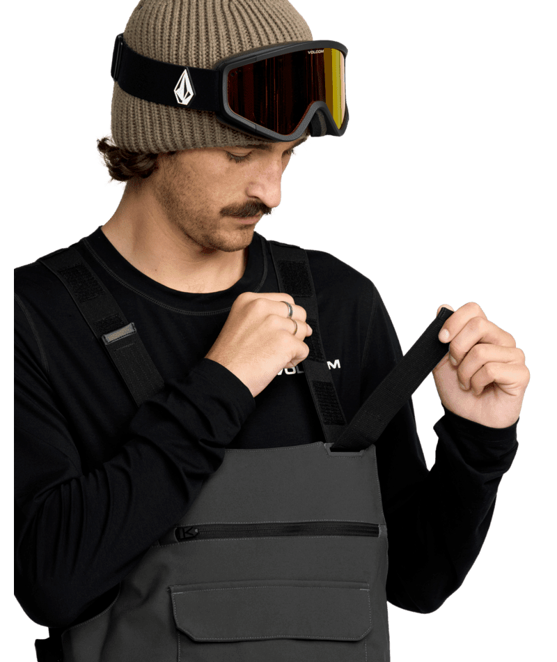 VOLCOM Roan Bib Snow Pants Dark Grey 2026 Men's Snow Bib Pants Volcom 