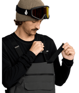 VOLCOM Roan Bib Snow Pants Dark Grey 2026 Men's Snow Bib Pants Volcom 