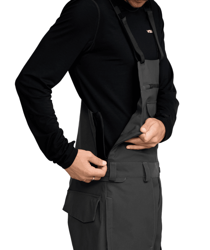 VOLCOM Roan Bib Snow Pants Dark Grey 2026 Men's Snow Bib Pants Volcom 