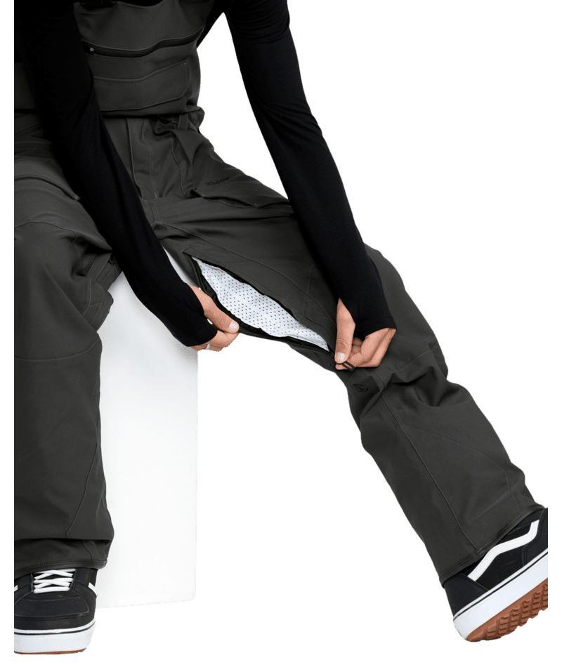 VOLCOM Roan Bib Snow Pants Dark Grey 2026 Men's Snow Bib Pants Volcom 