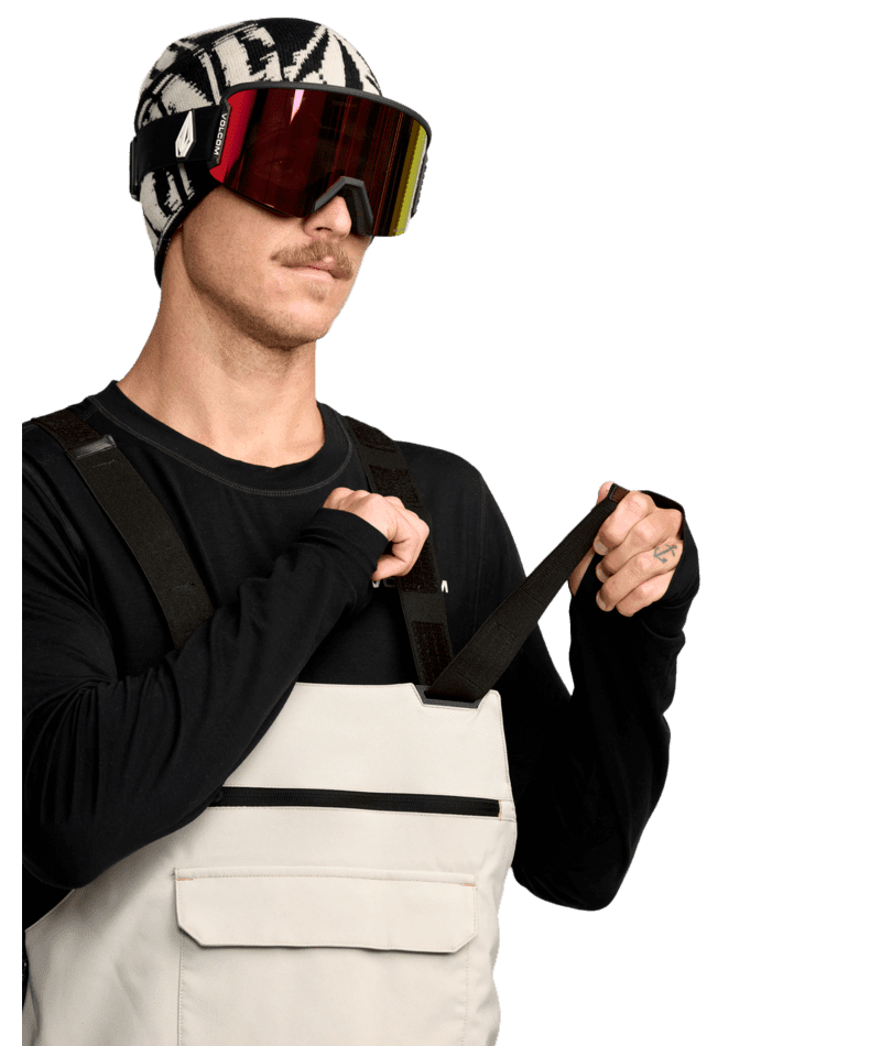 VOLCOM Roan Bib Snow Pants Stone 2026 Men's Snow Bib Pants Volcom 