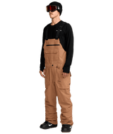 VOLCOM Roan Bib Snow Pants Terra Brown 2026 Men's Snow Bib Pants Volcom 