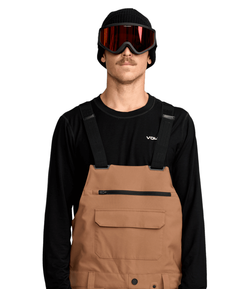 VOLCOM Roan Bib Snow Pants Terra Brown 2026 Men's Snow Bib Pants Volcom 
