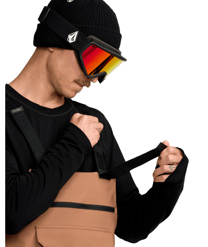 VOLCOM Roan Bib Snow Pants Terra Brown 2026 Men's Snow Bib Pants Volcom 