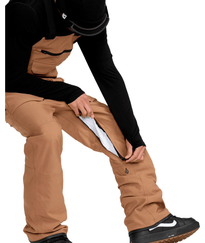 VOLCOM Roan Bib Snow Pants Terra Brown 2026 Men's Snow Bib Pants Volcom 