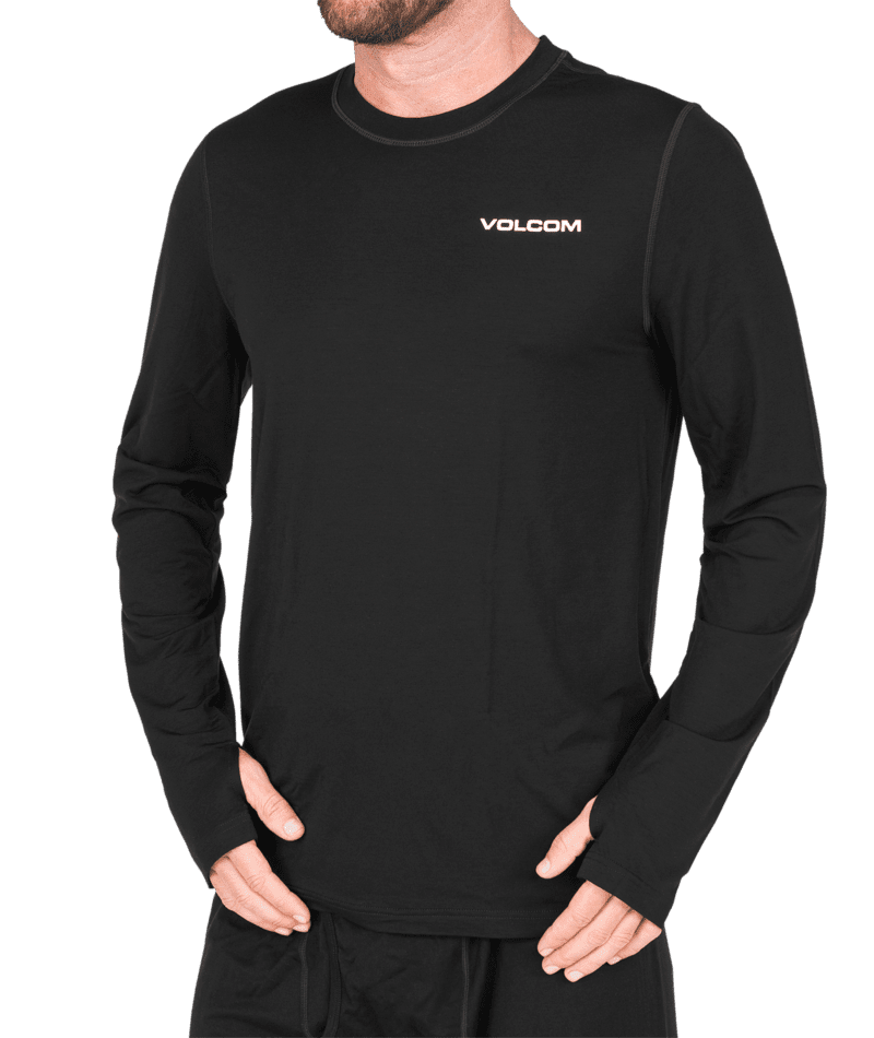 VOLCOM Merino Blend Crew Base Layer Black Men's Base Layers Volcom 