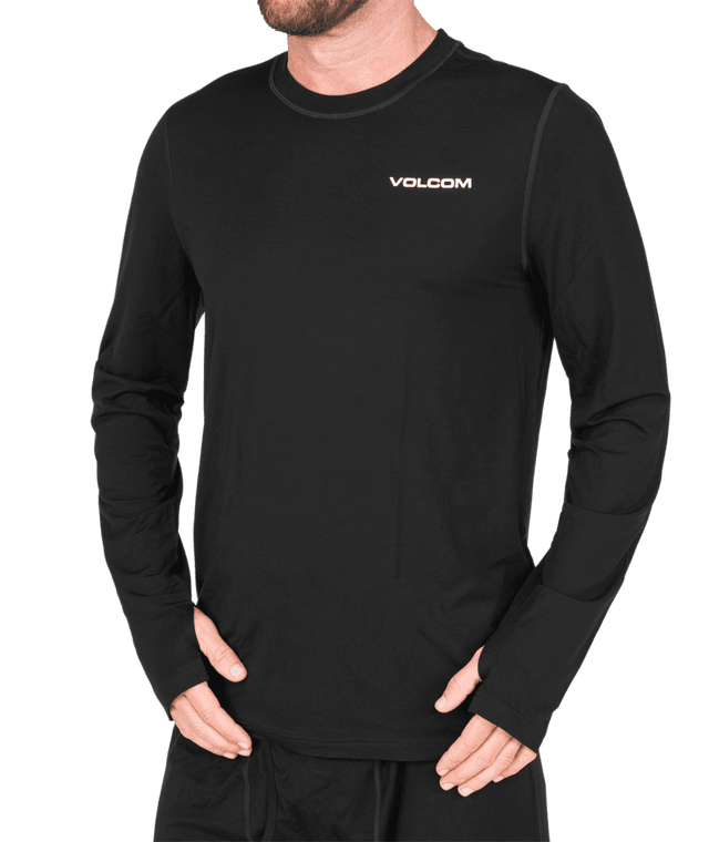 VOLCOM Merino Blend Crew Base Layer Black Men's Base Layers Volcom 