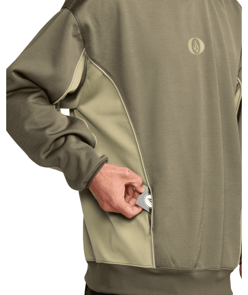 VOLCOM Vital Hydro Pullover Hoodie Military Men's Pullover Hoodies Volcom 