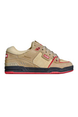 GLOBE Fusion Shoe Khaki/Red Men's Skate Shoes Globe 