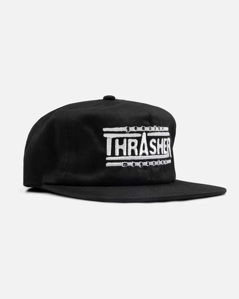 THRASHER Genuine Logo Snapback Hat Black Men's Hats Thrasher 