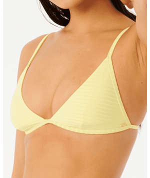 RIP CURL Women's Premium Surf Banded Fixed Tri Bikini Top Lemonade Women's Bikini Tops Rip Curl 