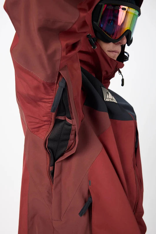 AIRBLASTER Guide Shell Snow Jacket Oxblood 2027 Men's Snow Jackets Airblaster 