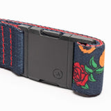 ARCADE Grateful Dead Slim Stretch Belt Bertha Bear Navy Women's Belts ARCADE 