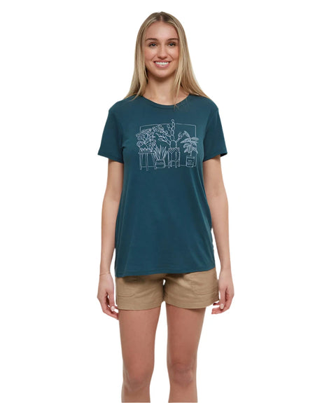 TENTREE Women's Plant T-Shirt Jasper Blue Haze Women's Short Sleeve T-Shirts Tentree 