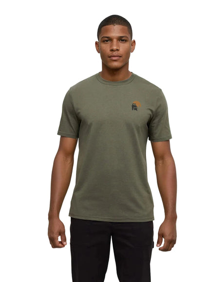 TENTREE Mountain Pass T-Shirt Deep Olive/Meteorite Black Men's Short Sleeve T-Shirts Tentree 