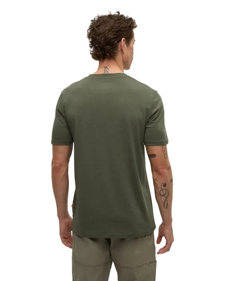 TENTREE Baker Henley T-Shirt Deep Olive Men's Short Sleeve T-Shirts Tentree 