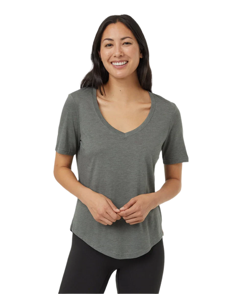 TENTREE Women's TreeBlend Classic V-Neck T-Shirt Mineral Heather Women's T-Shirts Tentree 