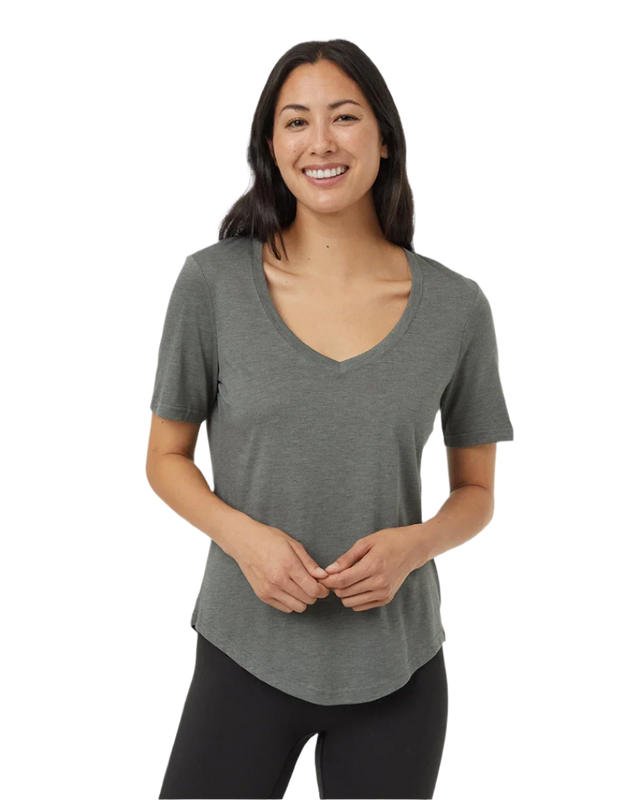 TENTREE Women's TreeBlend Classic V-Neck T-Shirt Mineral Heather Women's T-Shirts Tentree 