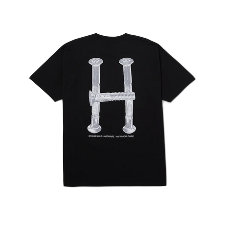 HUF X BRONZE TT Bolts T-Shirt Black Men's Short Sleeve T-Shirts Huf 