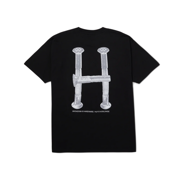 HUF X BRONZE TT Bolts T-Shirt Black Men's Short Sleeve T-Shirts Huf 