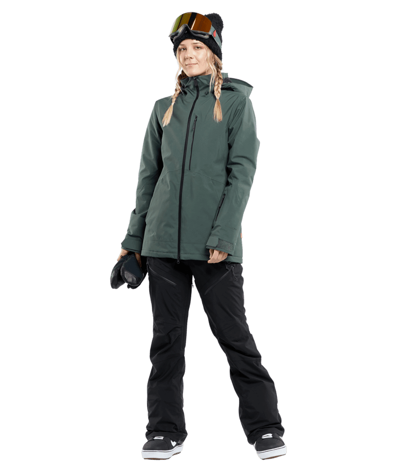 VOLCOM Women's 3D Stretch Gore Snowboard Jacket Eucalyptus 2024 Women's Snow Jackets Volcom 