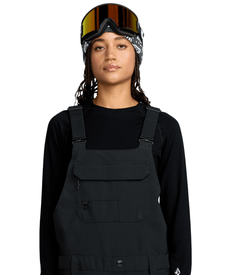 VOLCOM Women's Creston 3D Stretch Bib Snow Pants Black 2026 Women's Snow Bib Pants Volcom 