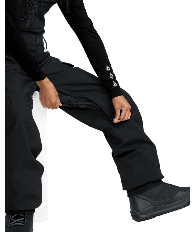 VOLCOM Women's Creston 3D Stretch Bib Snow Pants Black 2026 Women's Snow Bib Pants Volcom 
