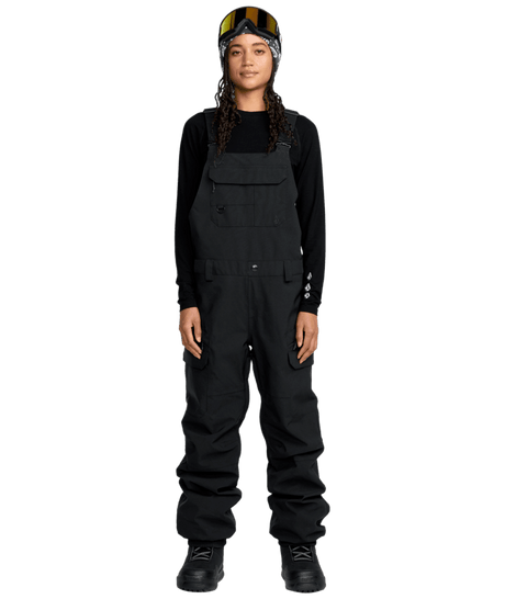VOLCOM Women's Creston 3D Stretch Bib Snow Pants Black 2026 Women's Snow Bib Pants Volcom 