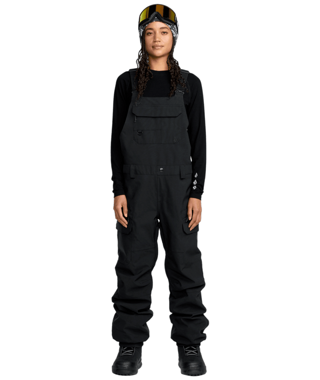 VOLCOM Women's Creston 3D Stretch Bib Snow Pants Black 2026 Women's Snow Bib Pants Volcom 