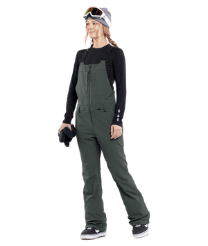 VOLCOM Women's Swift Bib Overall Snowboard Pants Eucalyptus 2024 Women's Snow Bib Pants Volcom 