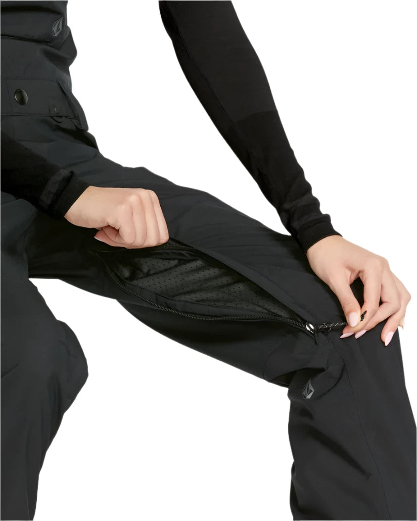 VOLCOM Women's GORE-TEX Elm Stretch Bib Overall Snowboard Pant Black 2025 Women's Snow Bib Pants Volcom 
