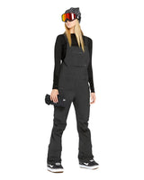 VOLCOM Women's GORE-TEX Elm Stretch Bib Overall Snowboard Pant Black 2025 Women's Snow Bib Pants Volcom 