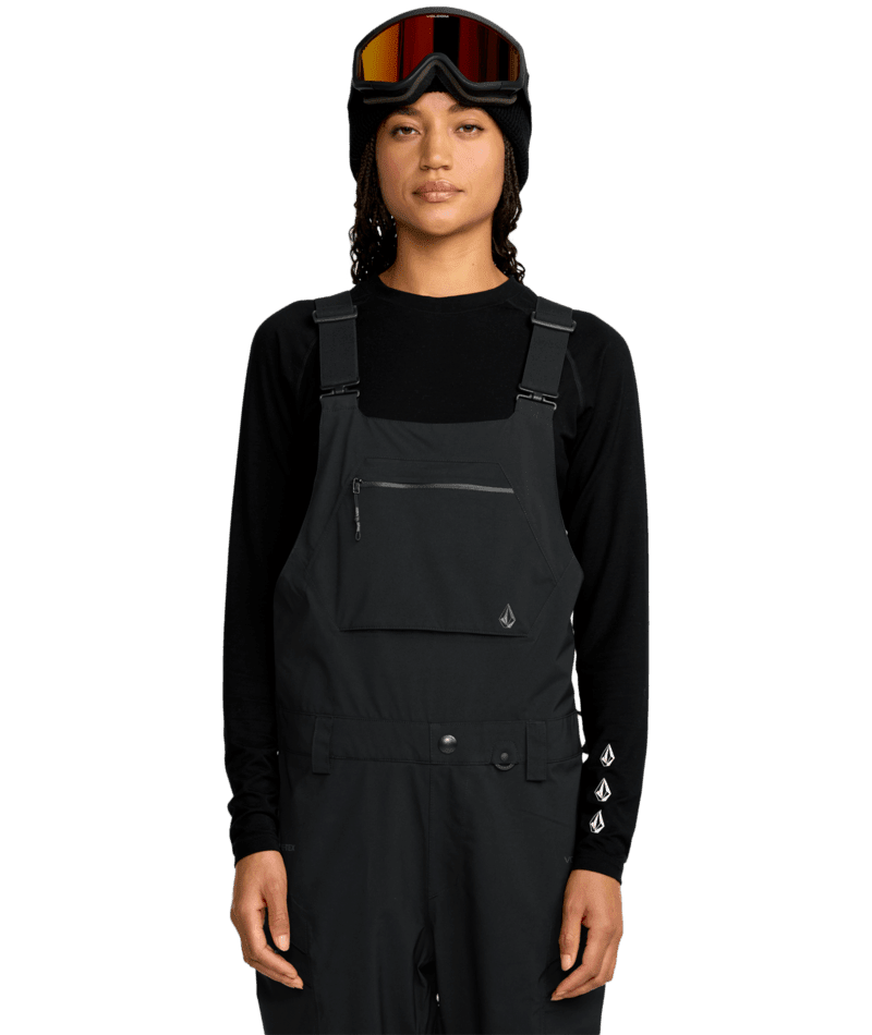 VOLCOM Women's Ash Stretch GORE-TEX Bib Snow Pants Black 2026 Women's Snow Bib Pants Volcom 