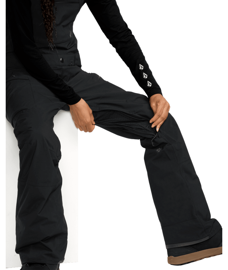 VOLCOM Women's Ash Stretch GORE-TEX Bib Snow Pants Black 2026 Women's Snow Bib Pants Volcom 