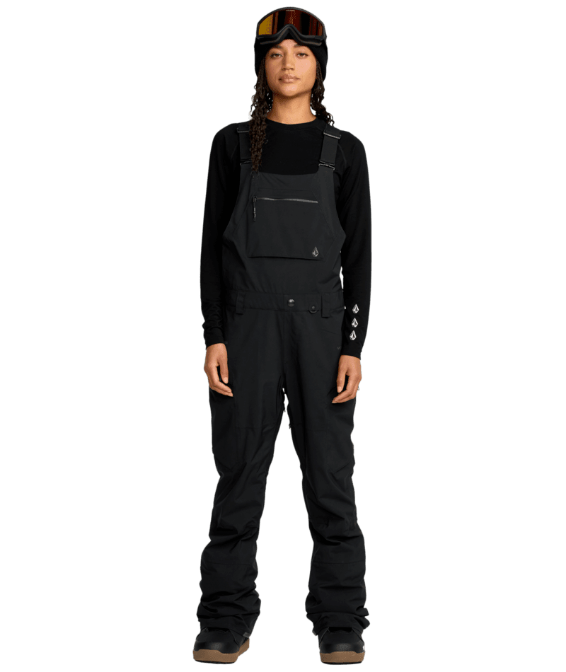 VOLCOM Women's Ash Stretch GORE-TEX Bib Snow Pants Black 2026 Women's Snow Bib Pants Volcom 
