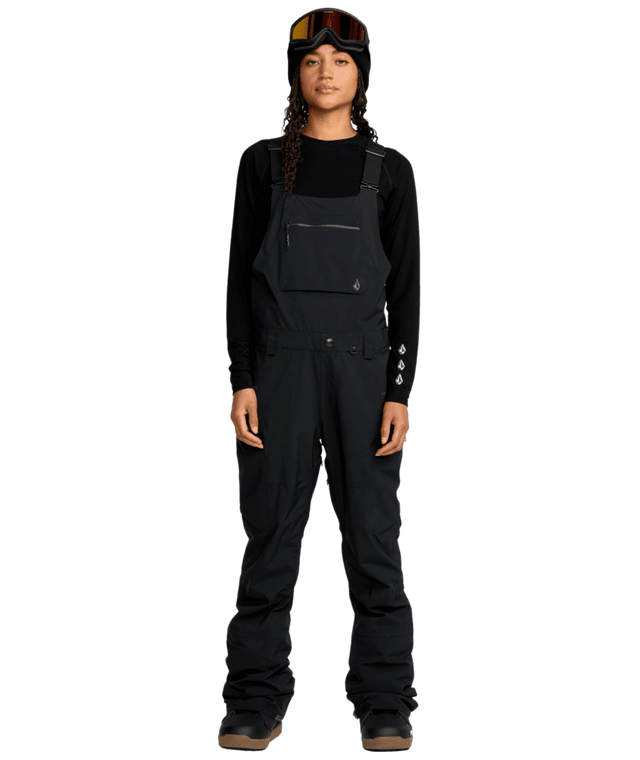 VOLCOM Women's Ash Stretch GORE-TEX Bib Snow Pants Black 2026 Women's Snow Bib Pants Volcom 