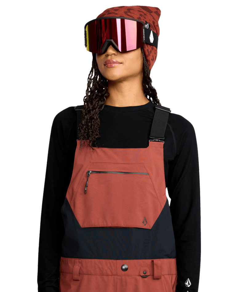 VOLCOM Women's Ash Stretch GORE-TEX Bib Snow Pants Henna 2026 Women's Snow Bib Pants Volcom 