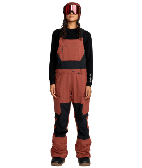 VOLCOM Women's Ash Stretch GORE-TEX Bib Snow Pants Henna 2026 Women's Snow Bib Pants Volcom 